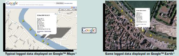 英國Aquaread AP-2000 AP-2000 GPS便攜式水質多參數計測量數據，導入Google? Maps and Google? Earth，并在其顯示。
