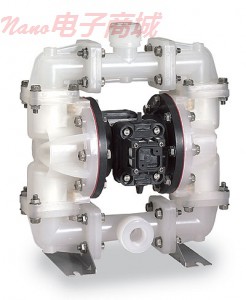 Sandpiper? PB.25 TT3K 氣動(dòng)雙隔膜PVDF泵，聚偏氟乙烯（PVDF），4 GPM，PTFE隔膜