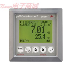 Cole-Parmer 500 pH /溫度1/4-DIN，控制器