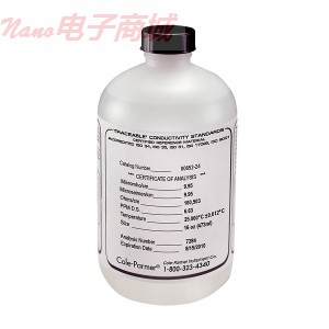 Cole-Parmer?電導率標準液，10,000μS，16盎司，單獨測試瓶