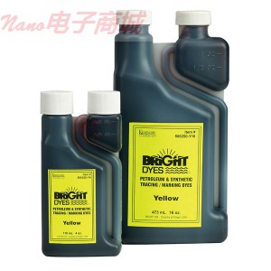 溶劑型黃色染料，16盎司,Kingscote 506250-Y16 Yellow Leak Tracer Dye