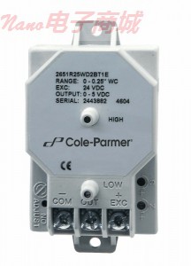 Cole-Parmer 2651 2R5WB 2B T1 C CP1 壓差傳感器