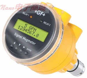 + GF + 插入電磁流量計顯示，PP和316L不銹鋼材料，0.5“，4”管的大小，輸出4-20mA