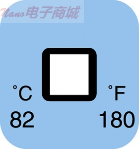 Cole-Parmer 溫度點指示標簽;溫度點，104°F（40°C），50 PK,01ECOP0040C01PK