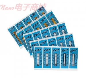 Cole-Parmer 九點(diǎn)溫度指示標(biāo)簽；溫度400-500°F（204-260°C），25PK
