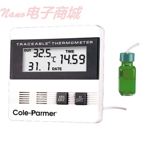 Cole-Parmer 4605CP 時間/日期和5毫升瓶探頭溫度計