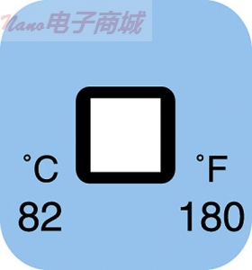 Cole-Parmer溫度點指示標簽;溫度點，111°F（44°C），50 PK,01ECOP0044C01PK