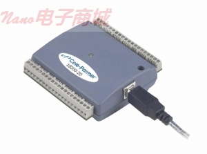 Cole-Parmer USB-1208LS USB數據采集模塊，1.2kHz時，8通道，12位模擬輸入，2路模擬輸出，16路數字I / O