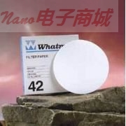 英國Whatman 1442-6551，Grade 42無灰級定量濾紙，2.5μm，2.54 x 9CM