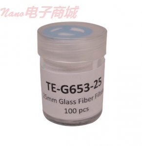 Tisch TE-G653-25,25mm直徑玻璃纖維過濾器，100 / pk